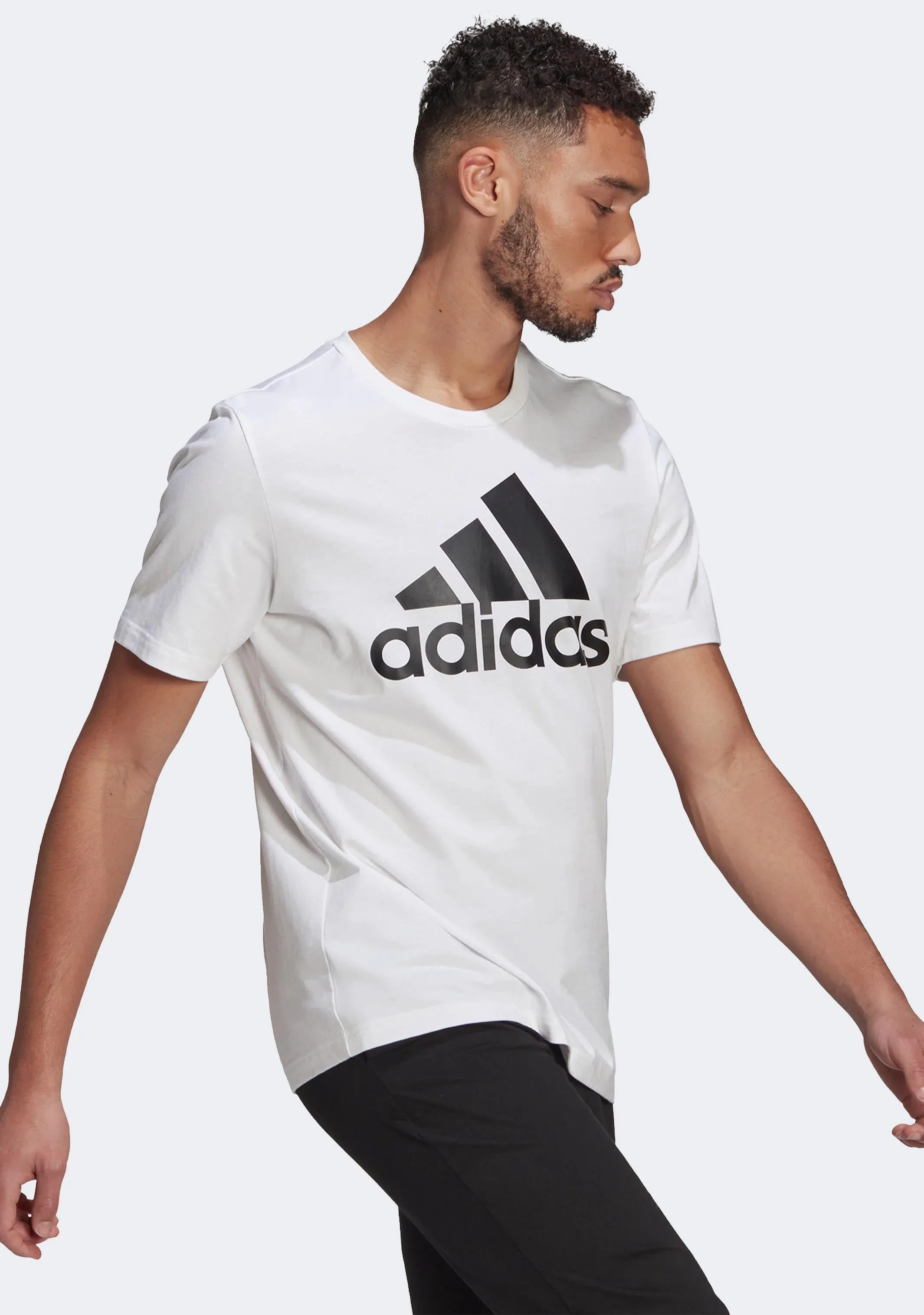 Adidas Men’s Essentials Big Logo Tee White