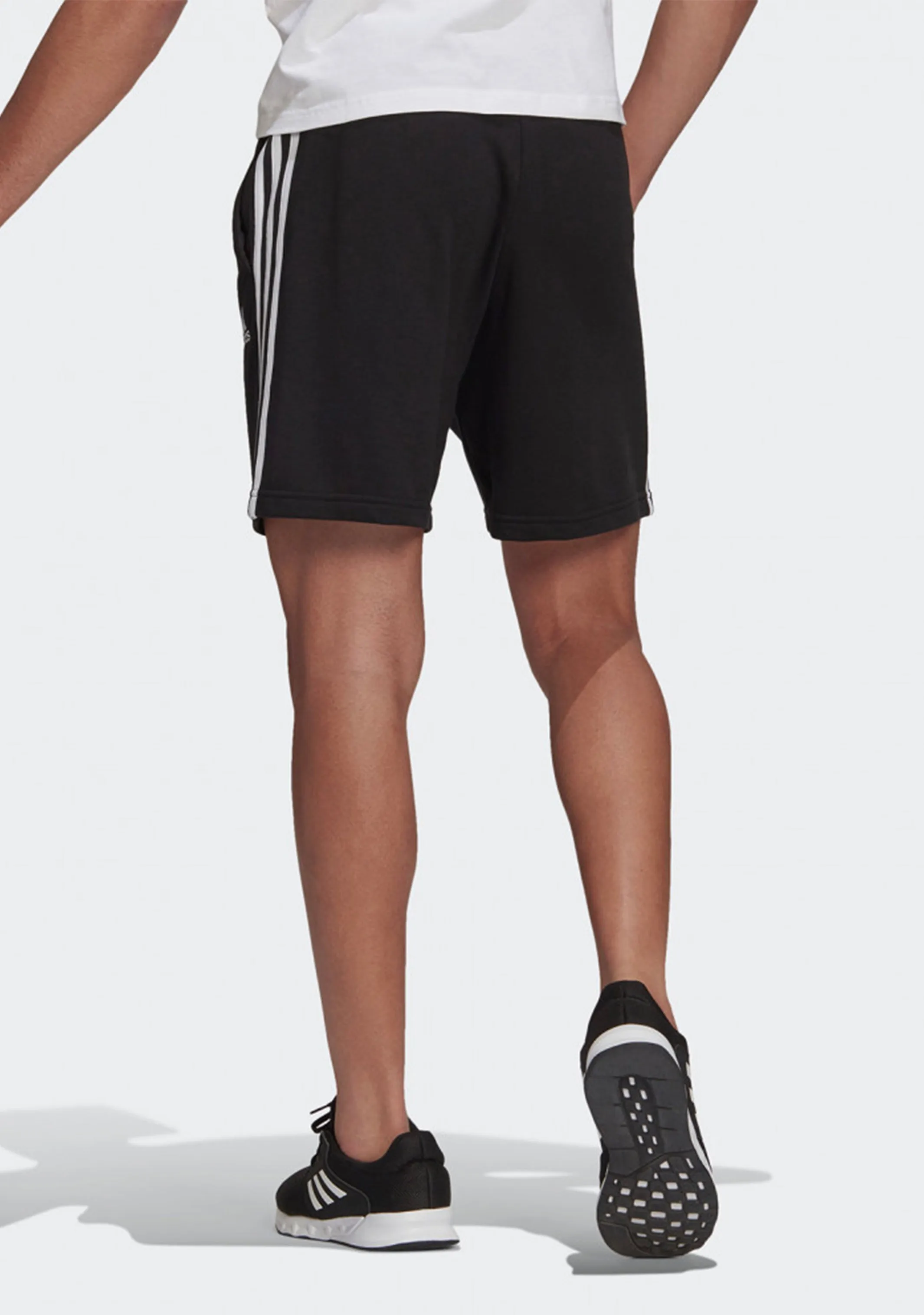 Adidas Men’s Essentials French Terry 3-Stripes Shorts