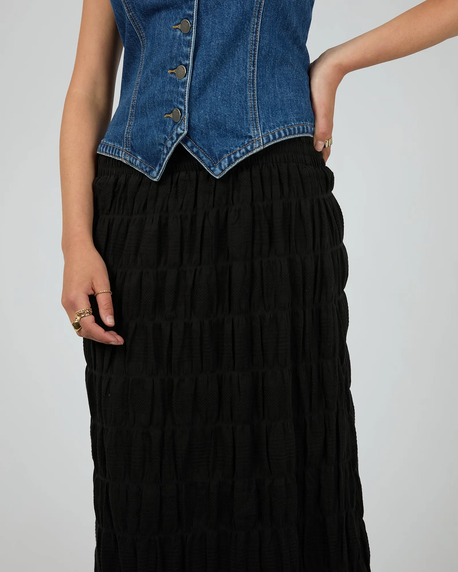 All About Eve Maude Maxi Skirt Black