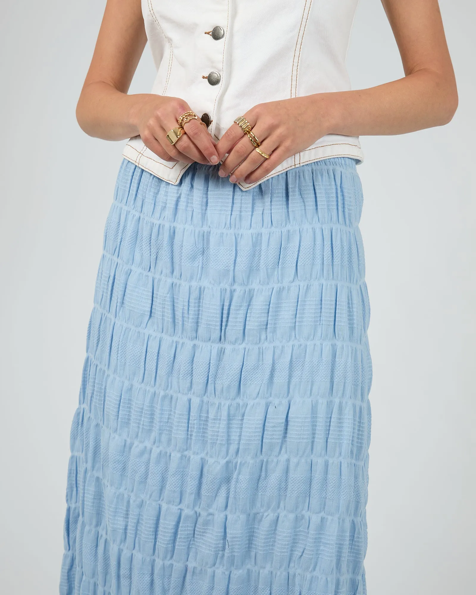 All About Eve Maude Maxi Skirt Ocean