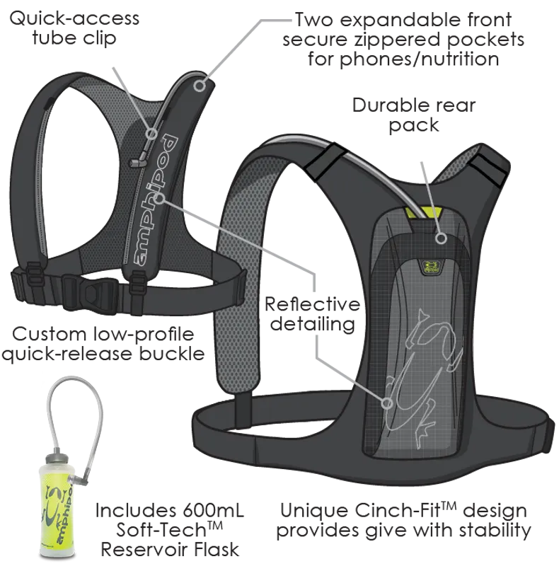 Amphipod PureRun® UltraLight™ Hydration Vest with 600mL Reservoir