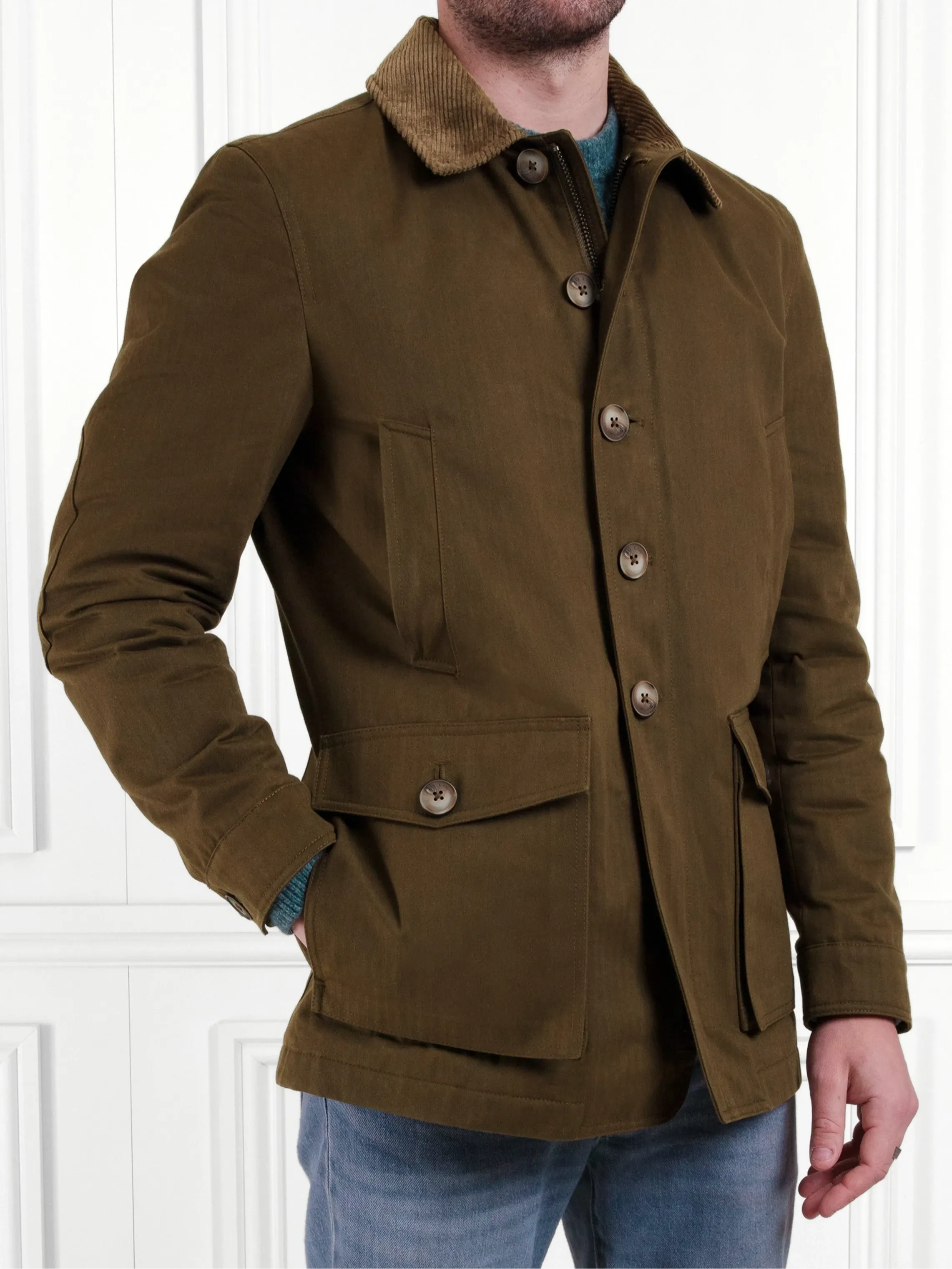 Archie Wax Jacket - Khaki Brown