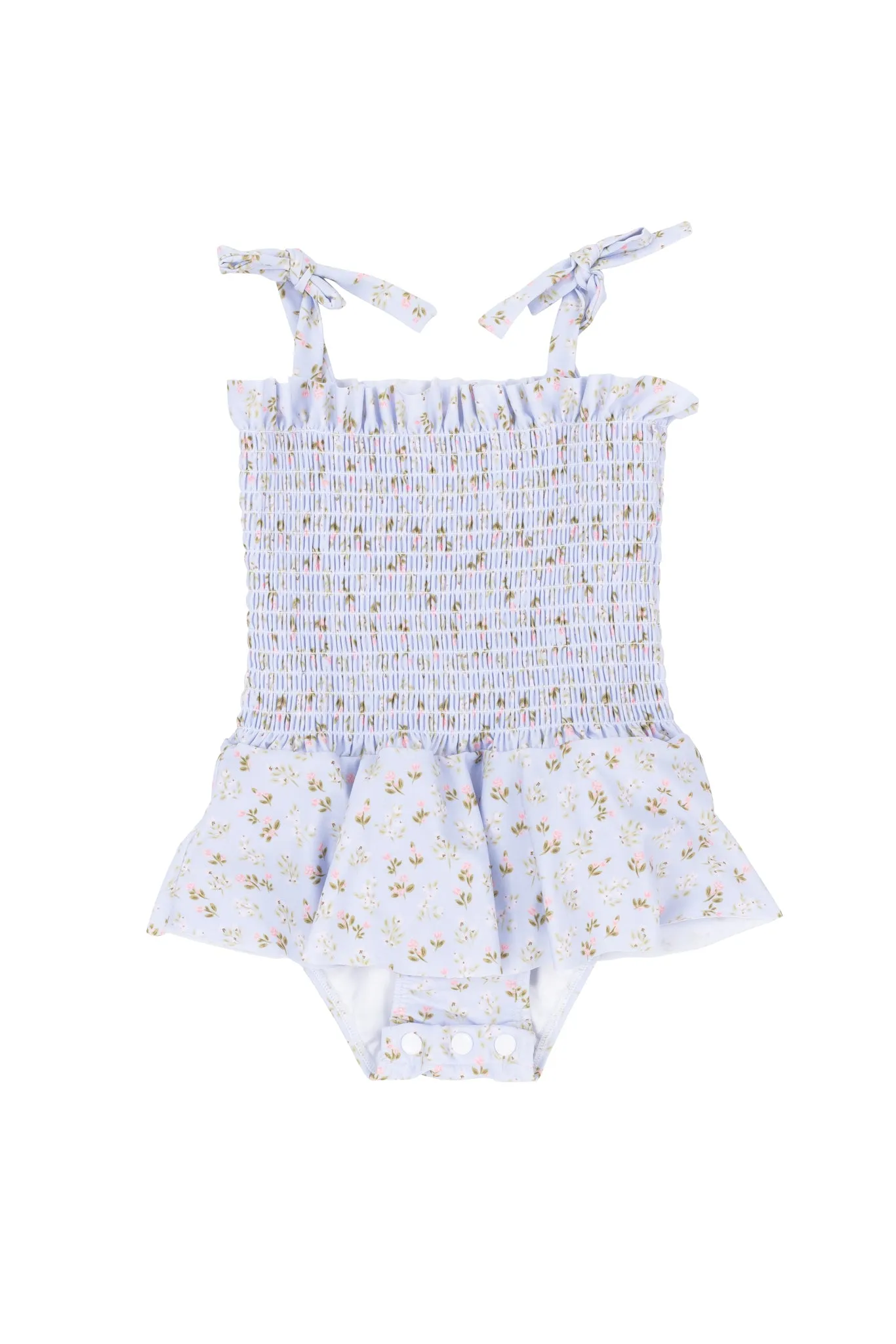 Baby Maggie One Piece in Blue Ditsy Floral
