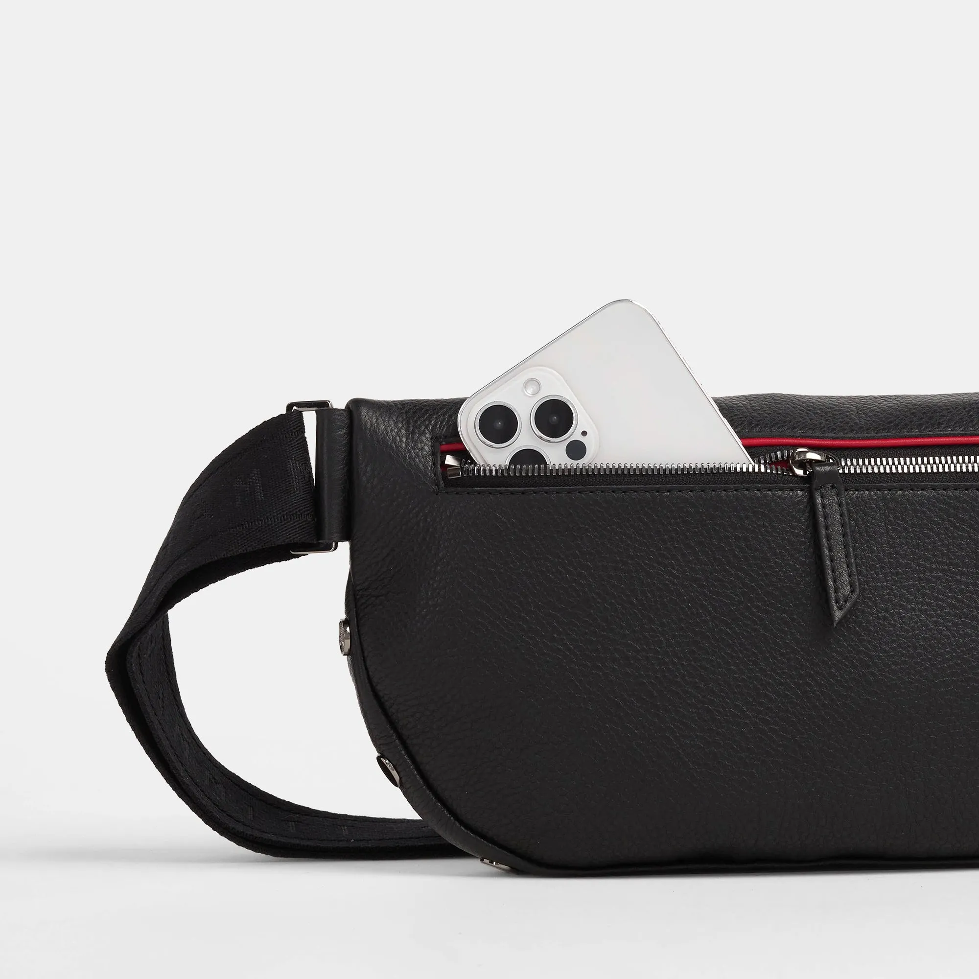 Charles Crossbody | Black/Gunmetal | Lrg