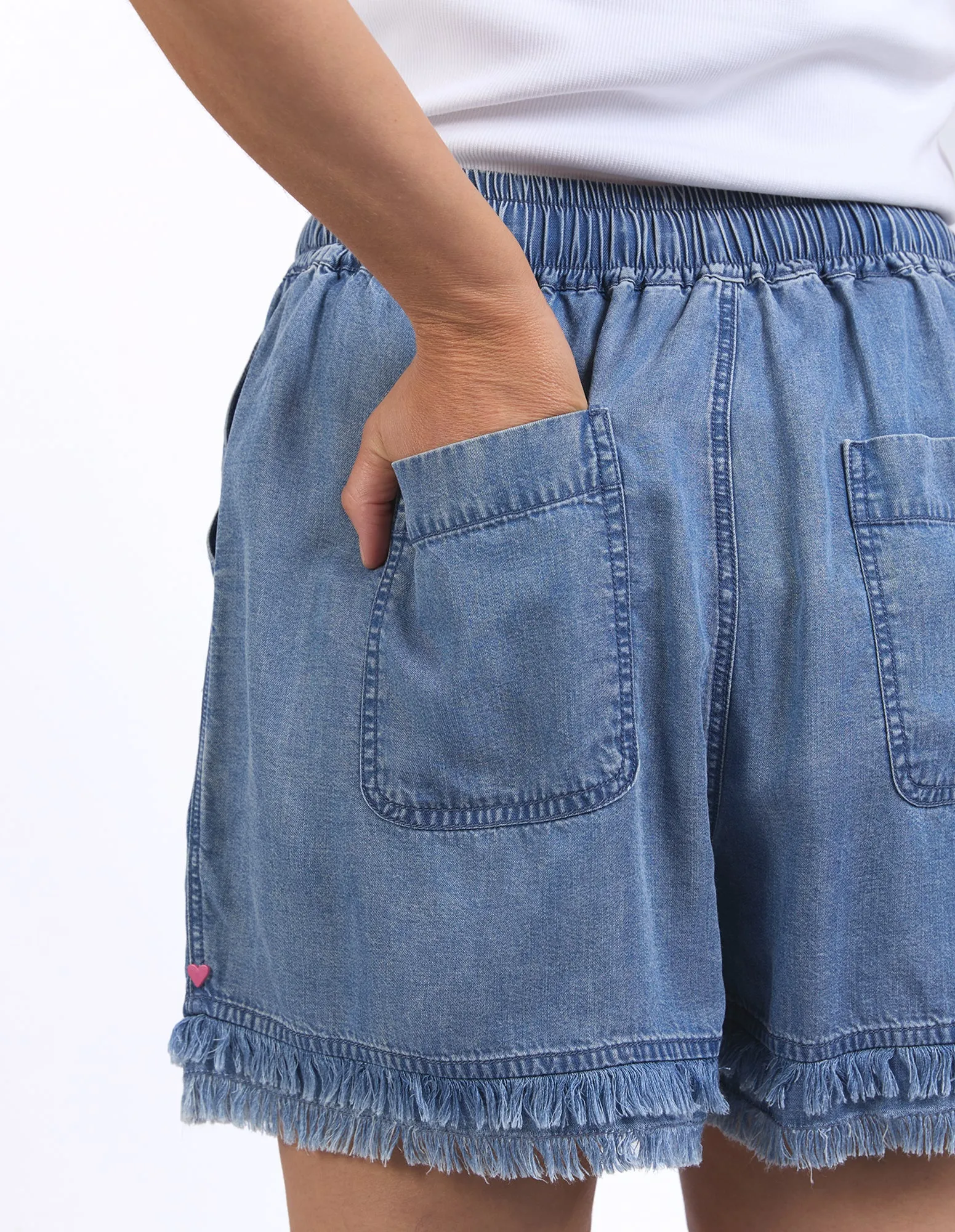 Elm Arlet Chambray Short Blue Wash