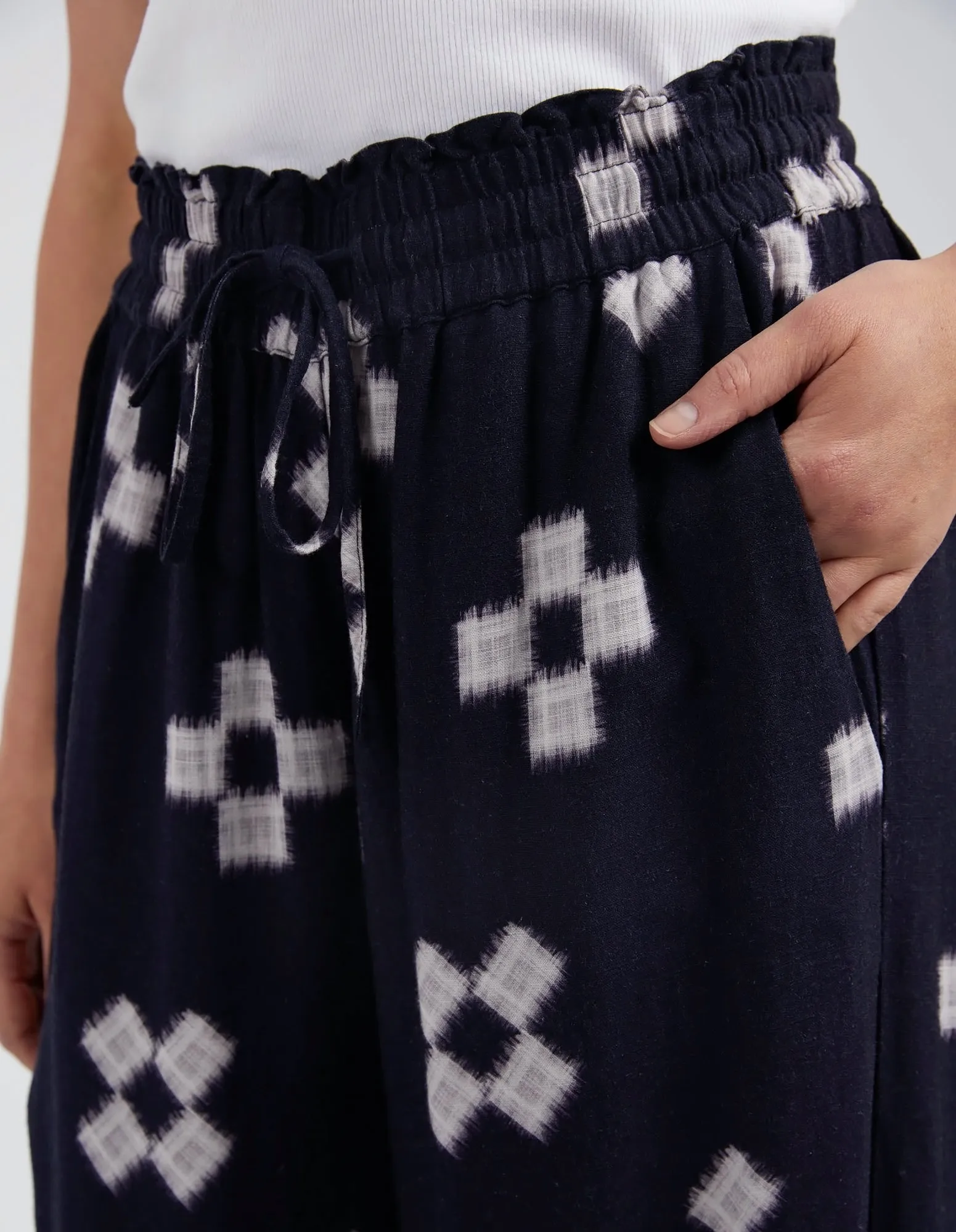 Elm Positano Pant Navy Print