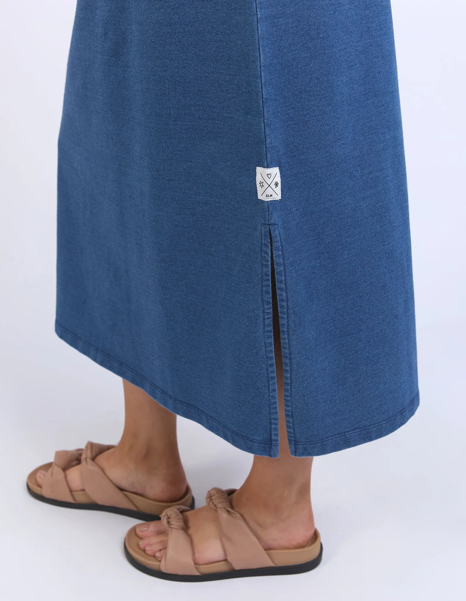 Elm Travel Skirt Denim Look Indigo Blue