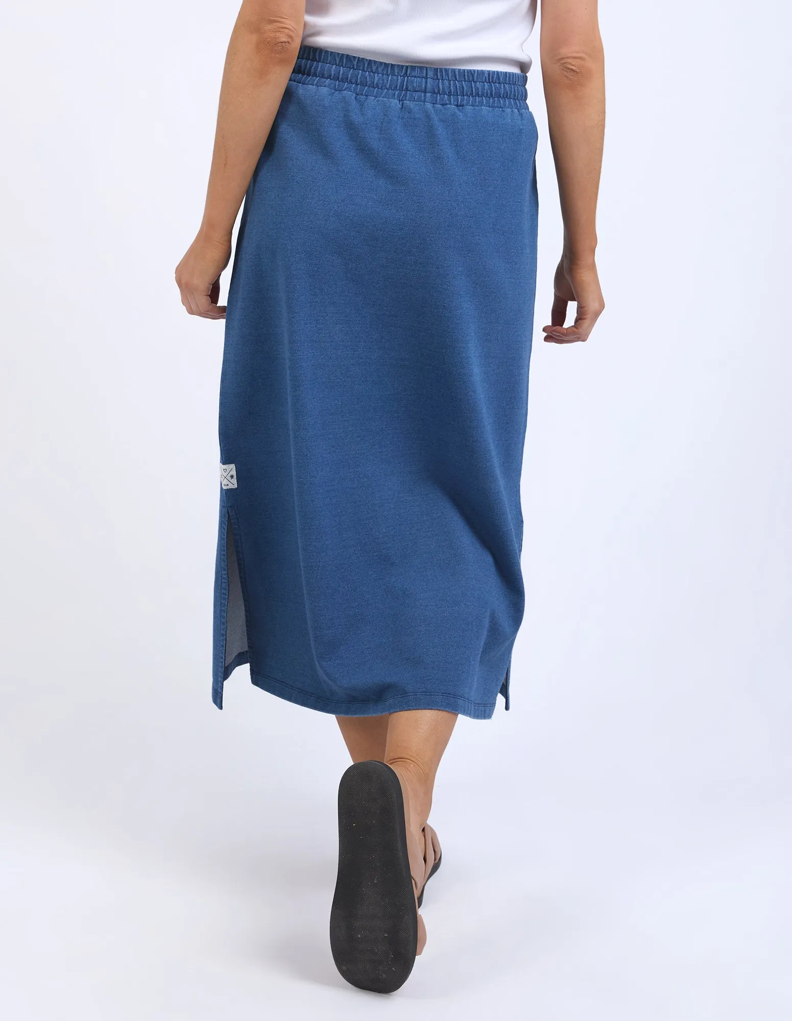 Elm Travel Skirt Denim Look Indigo Blue