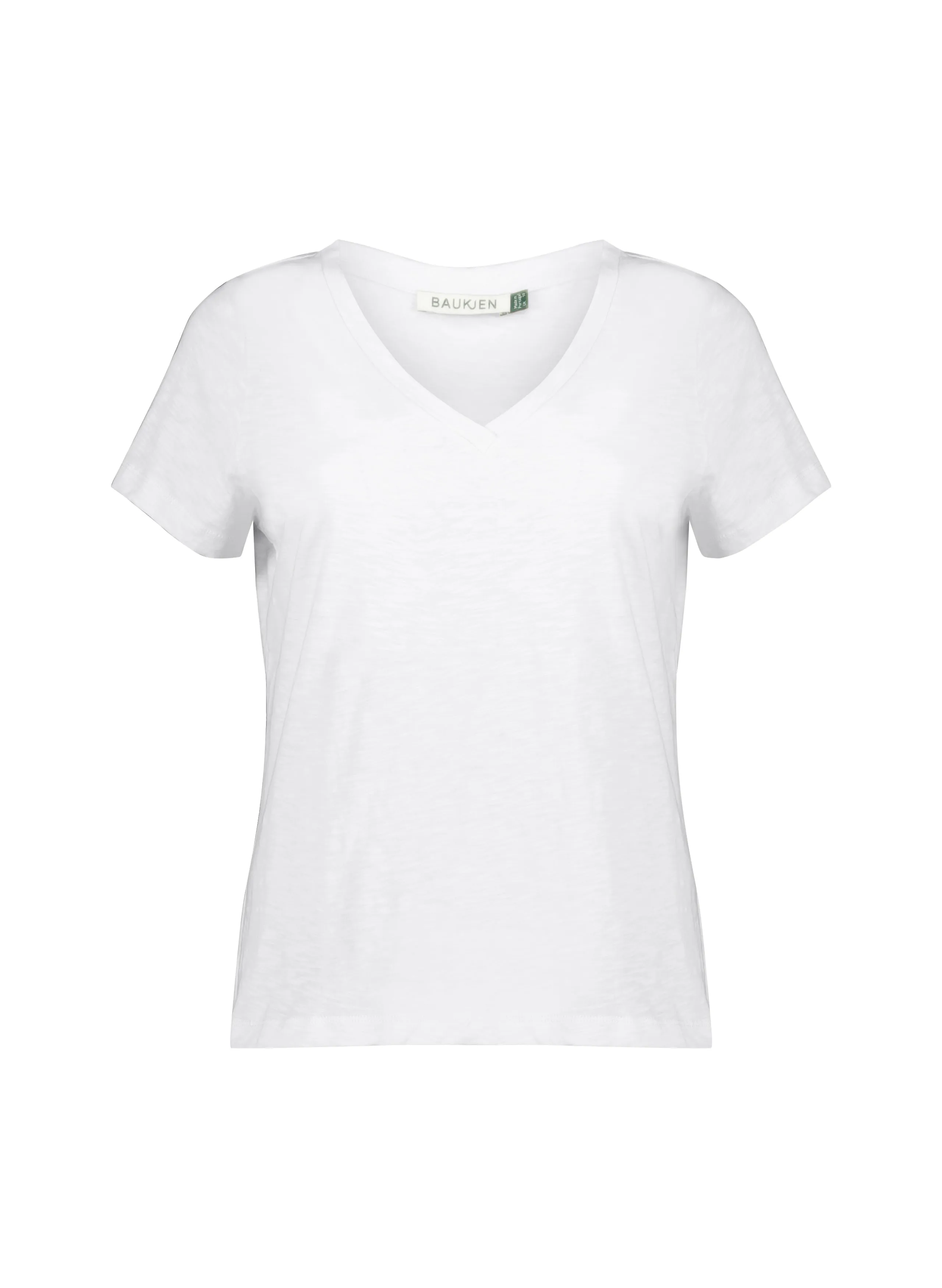 Hanorah Organic Cotton V-Neck Tee | Pure White