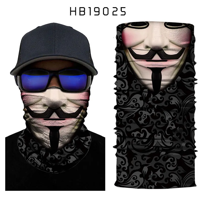 Joker Digital Print Sports Variety Magic Turban Riding Hood Face Mask Shawl Cool Max 3D