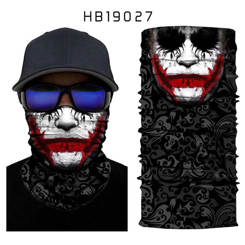Joker Digital Print Sports Variety Magic Turban Riding Hood Face Mask Shawl Cool Max 3D
