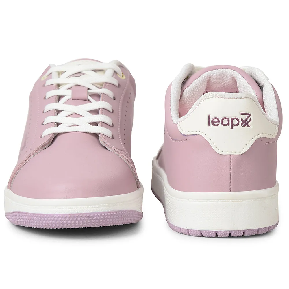 Leap7x Peach Casual Lacing Sneakers For Women ALLURE-1 By Liberty