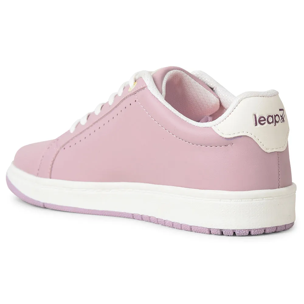 Leap7x Peach Casual Lacing Sneakers For Women ALLURE-1 By Liberty