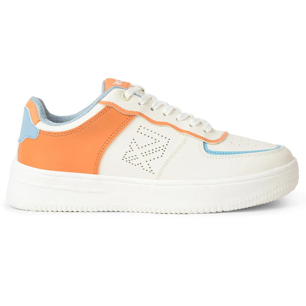 Leap7x White Casual Lacing Sneakers For Women SNOOKIS-L1 By Liberty