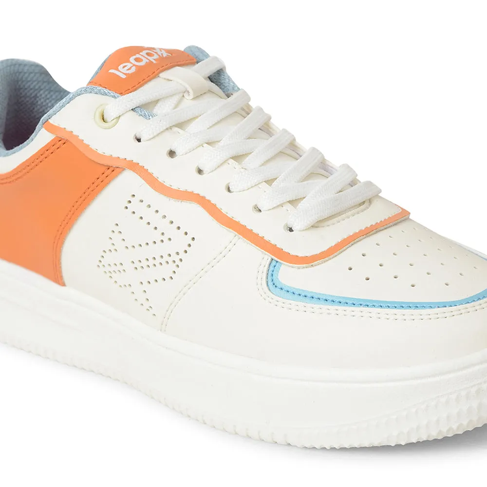 Leap7x White Casual Lacing Sneakers For Women SNOOKIS-L1 By Liberty