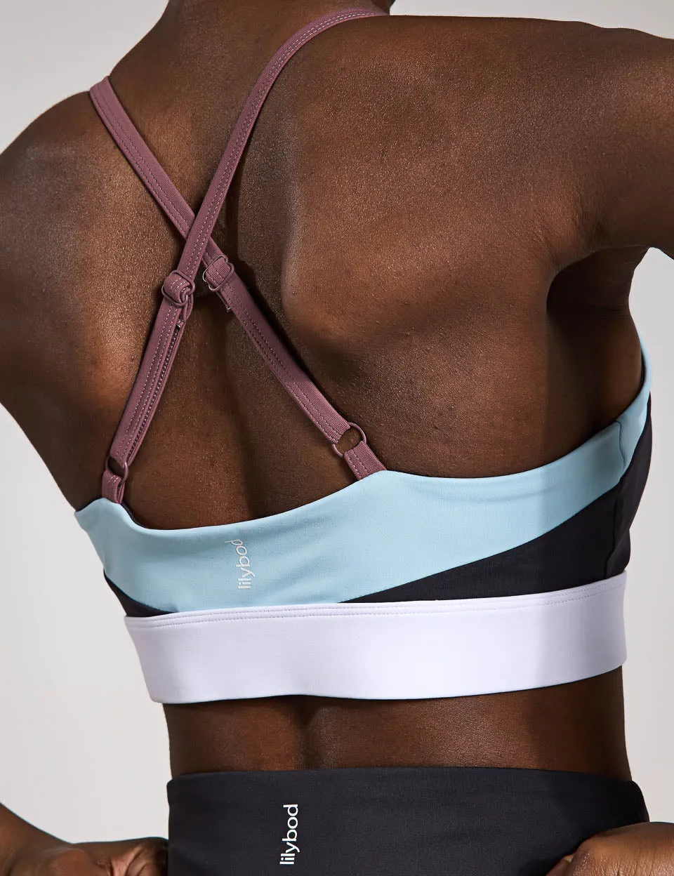 Limitless Sports Bra - Charcoal/Pale Blue