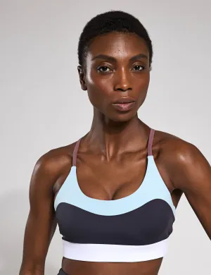Limitless Sports Bra - Charcoal/Pale Blue
