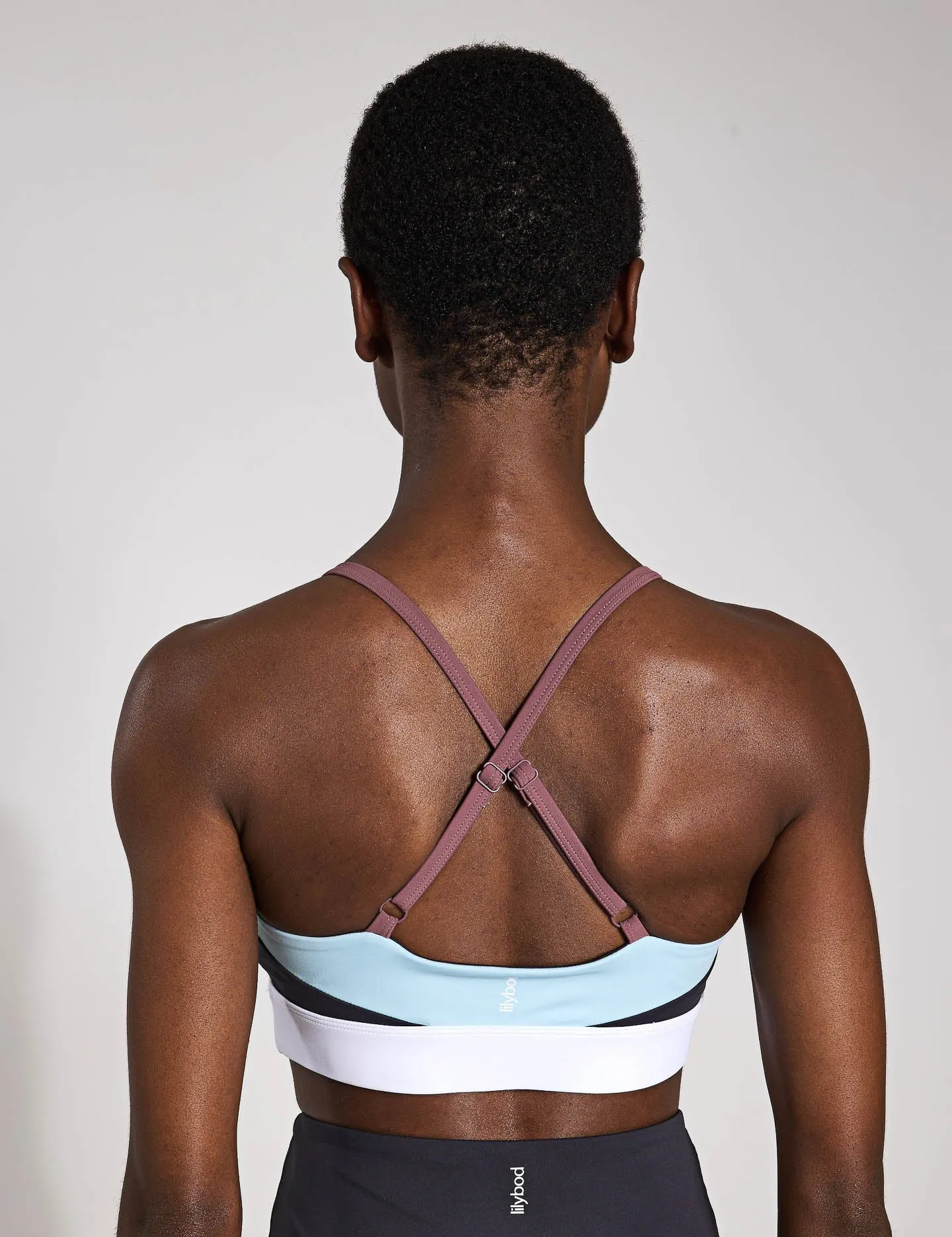 Limitless Sports Bra - Charcoal/Pale Blue
