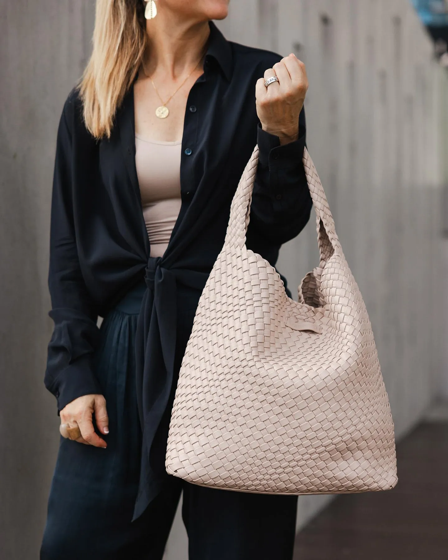 Louenhide Gabby Woven Shoulder Bag Malt