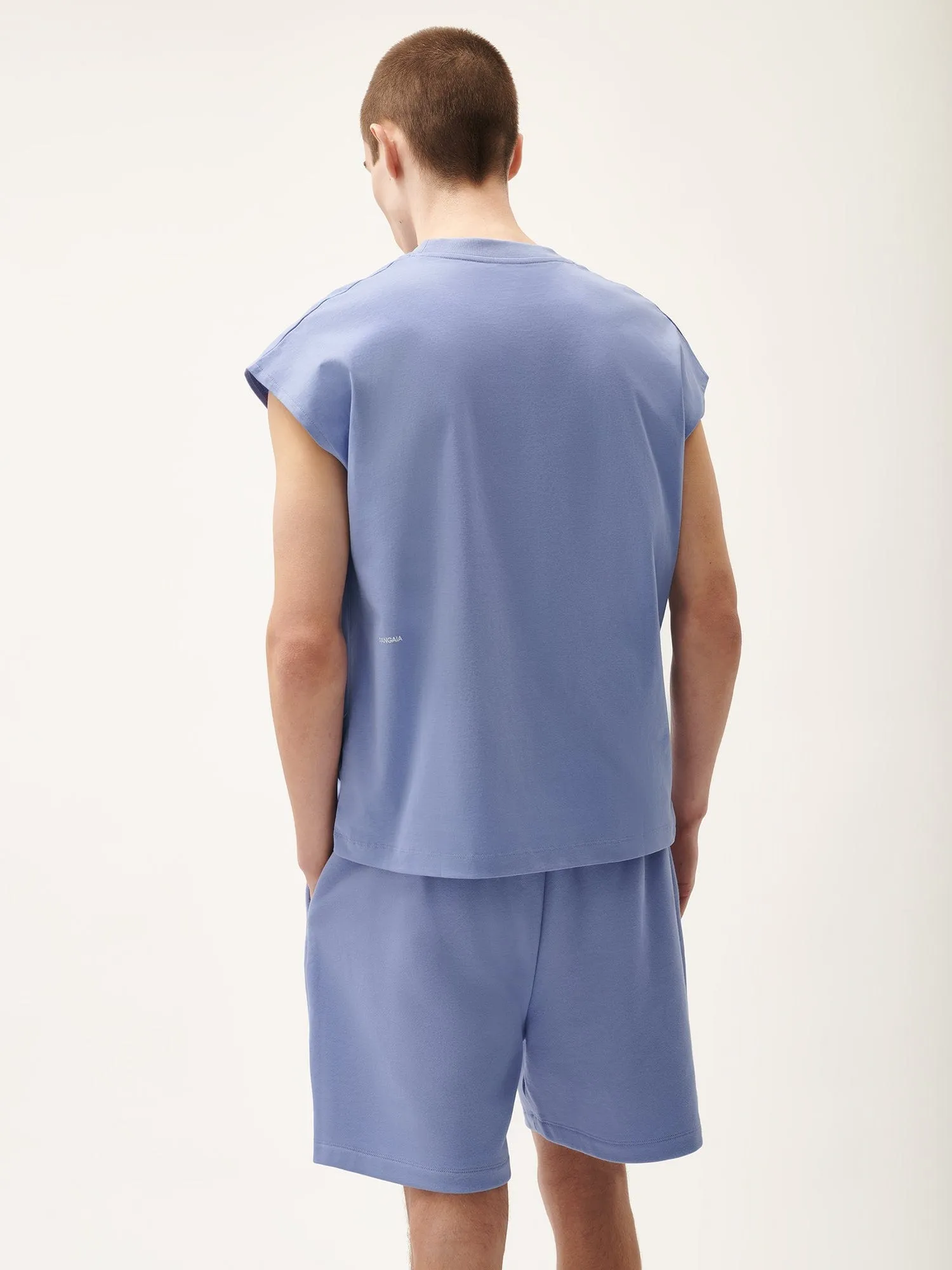 Mens 365 Midweight Cropped Shoulder T-shirt—aster purple