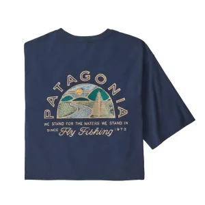 Mens Patagonia Hatch Hour Responsibili-Tee - New Navy