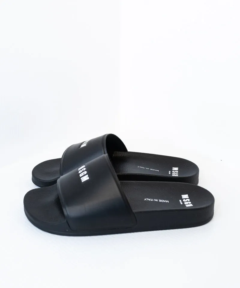 Pool slippers with MSGM micro logo Black