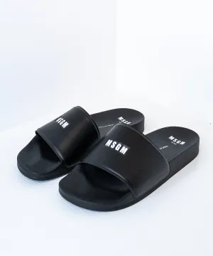 Pool slippers with MSGM micro logo Black