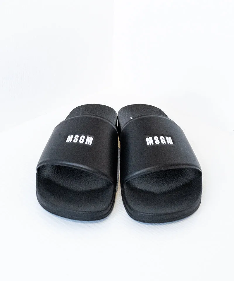 Pool slippers with MSGM micro logo Black