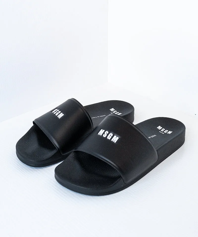 Pool slippers with MSGM micro logo Black
