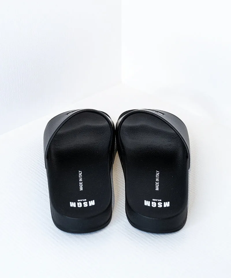 Pool slippers with MSGM micro logo Black