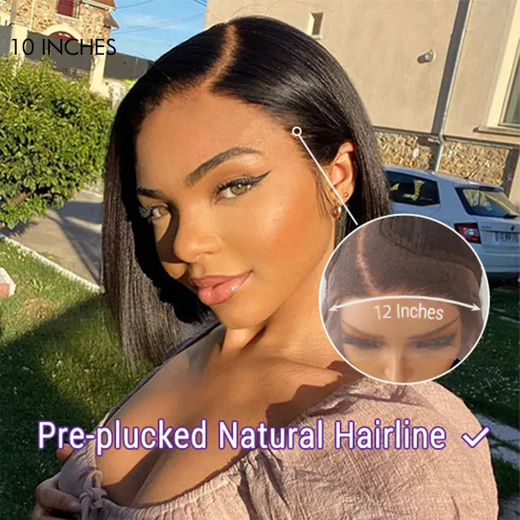 PreMax Wigs - Natural Black / Blonde Highlight C Part Glueless Lace Front Bob Wig