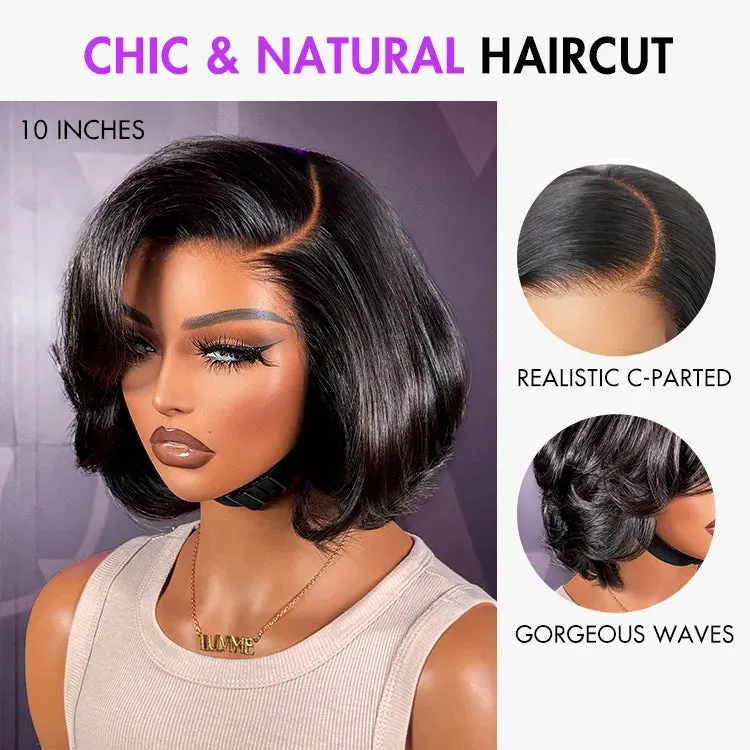 PreMax Wigs - Natural Black / Blonde Highlight C Part Glueless Lace Front Bob Wig