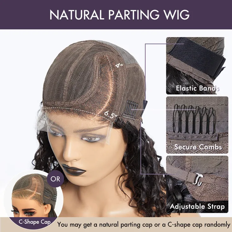 Put On & Go Blunt Cut Straight Bob Minimalist HD Lace Glueless C Part Wig