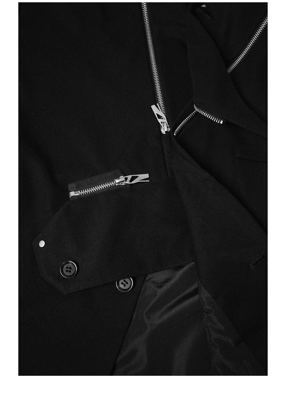 RELABEL Three-Dimensional Reconstruction (Reshape) Curved Foldable Collar Detachable Oversized Double-Placket Blazer