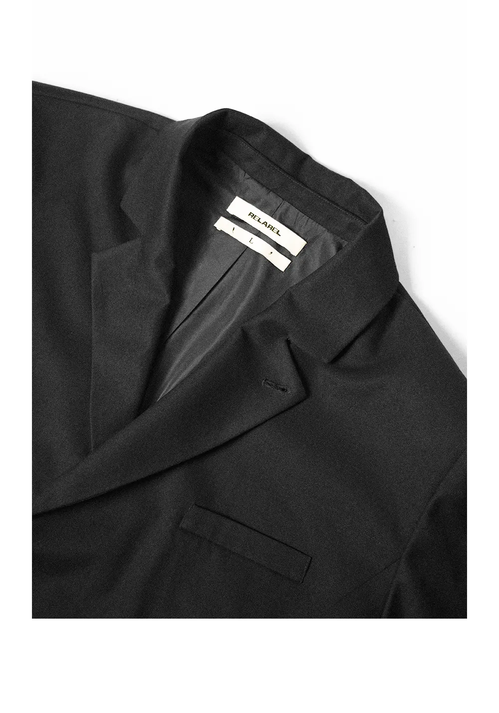 RELABEL Three-Dimensional Reconstruction (Reshape) Curved Foldable Collar Detachable Oversized Double-Placket Blazer