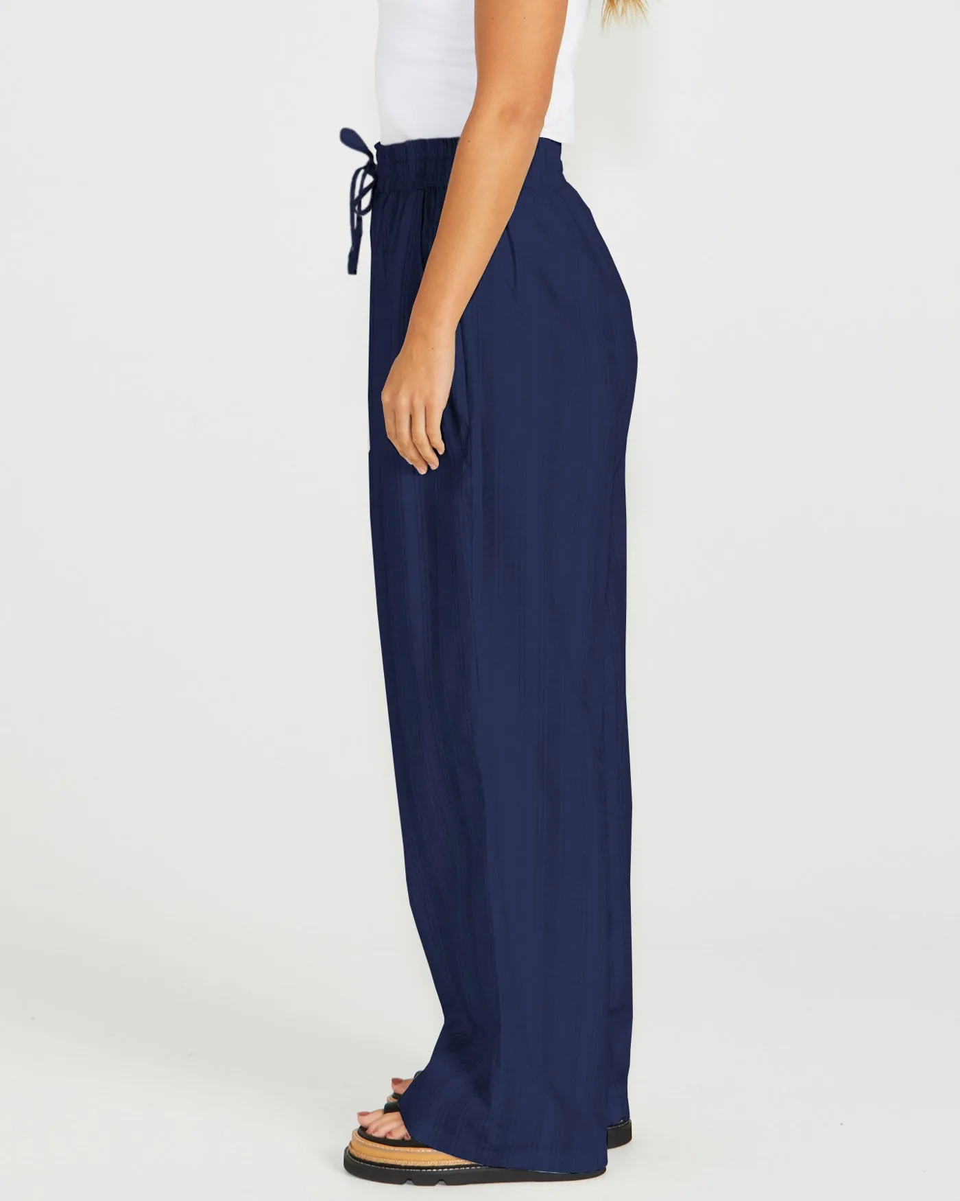 Sass Odell Pant Navy Stripe