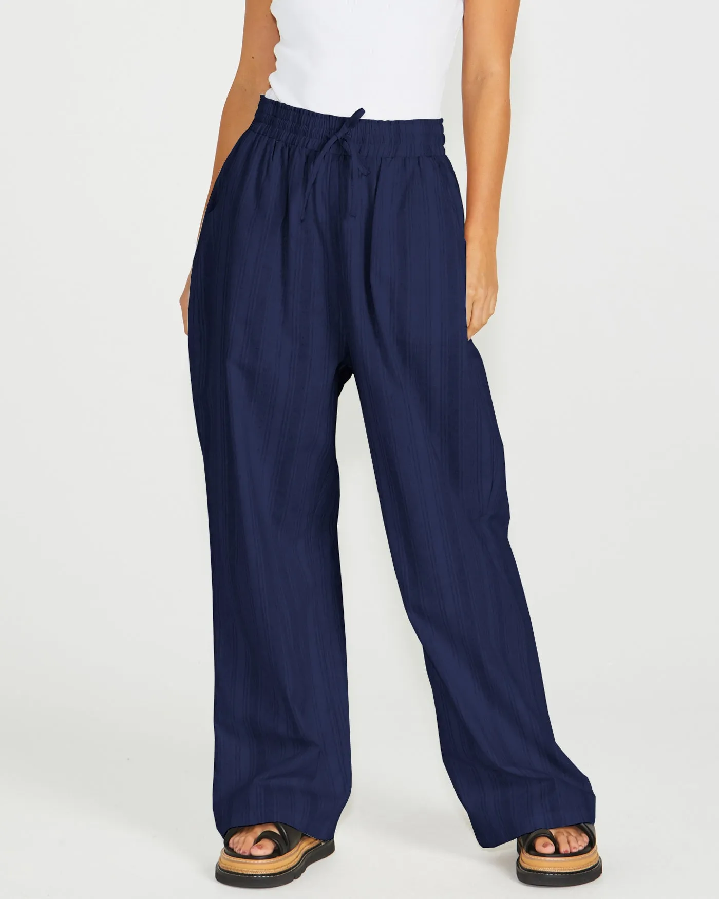 Sass Odell Pant Navy Stripe