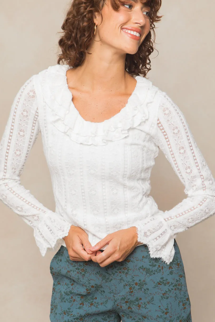 Shiloh Top in White - FINAL SALE