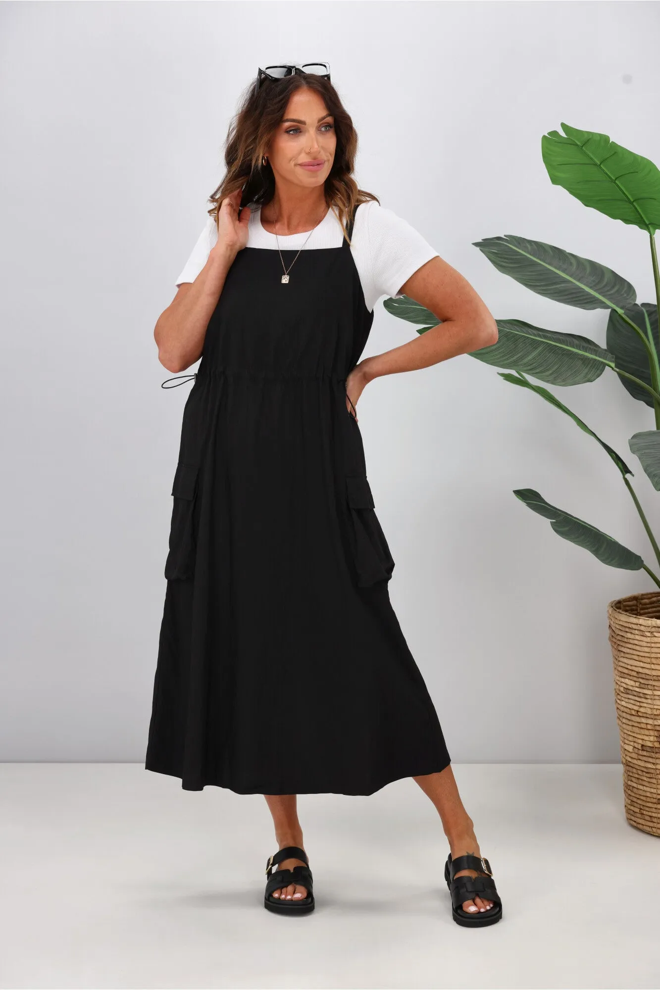 Shine On Label Asana Cargo Dress Black