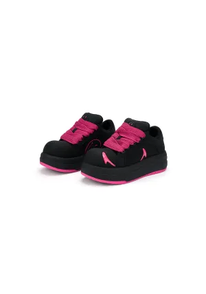 SMILEY丨Big Head Shoes Series-Black/Rose Red