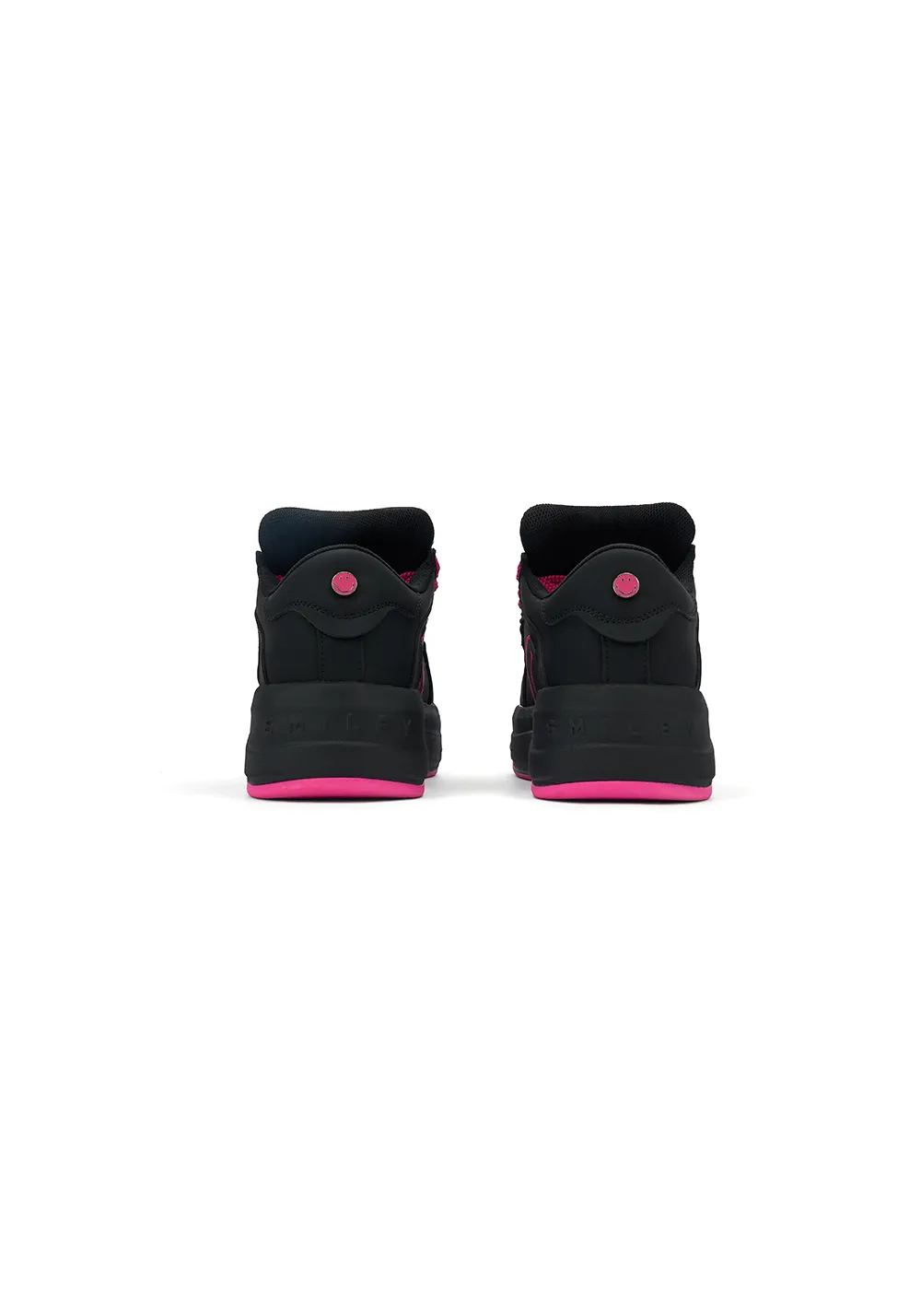 SMILEY丨Big Head Shoes Series-Black/Rose Red