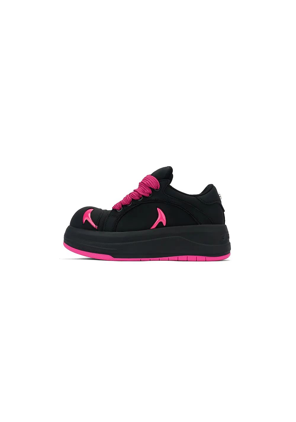 SMILEY丨Big Head Shoes Series-Black/Rose Red