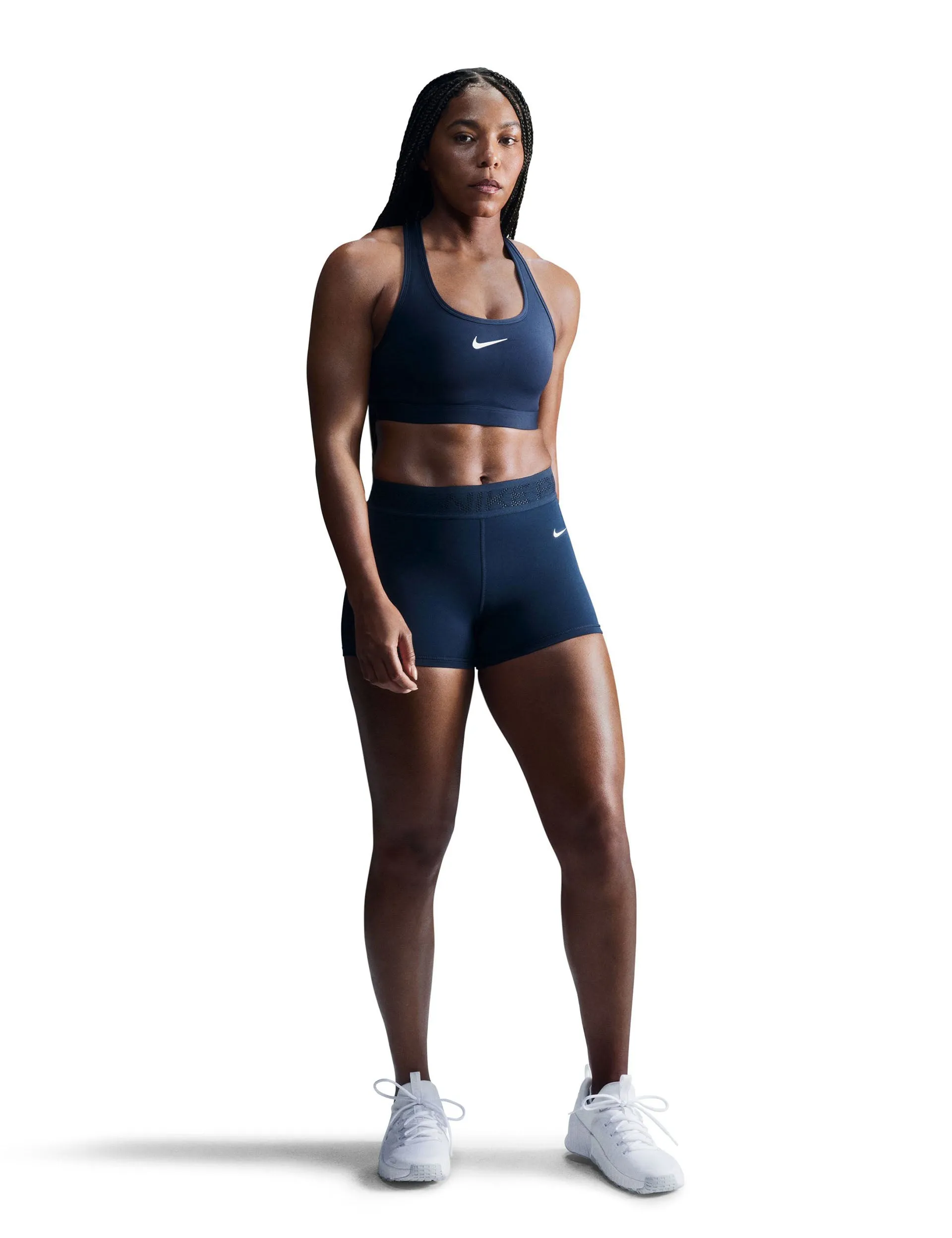 Swoosh Medium Support Bra - Armoury Navy/White