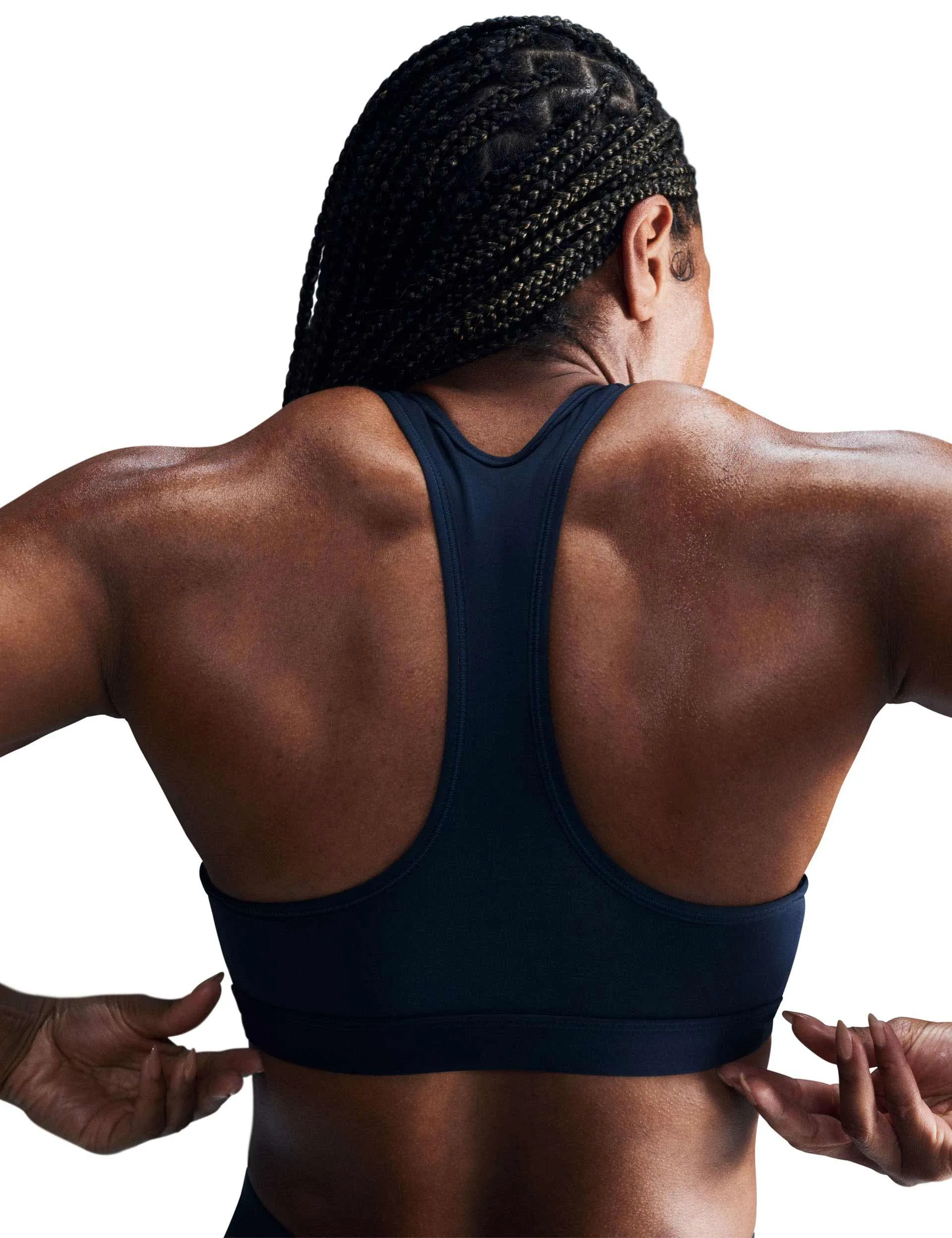 Swoosh Medium Support Bra - Armoury Navy/White
