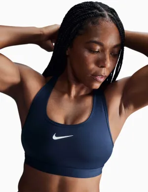 Swoosh Medium Support Bra - Armoury Navy/White