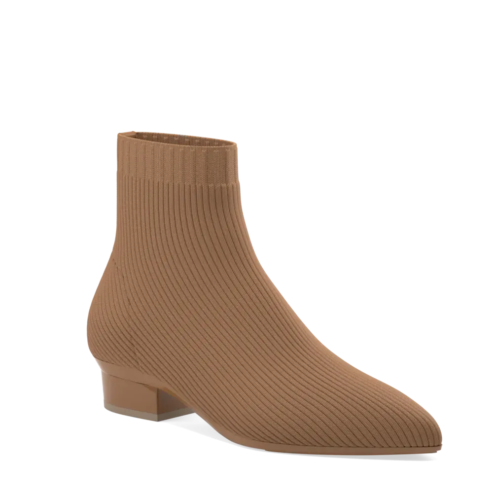 The Bootie - Whiskey Knit   Block Heel Kit 3 Whiskey - FINAL SALE