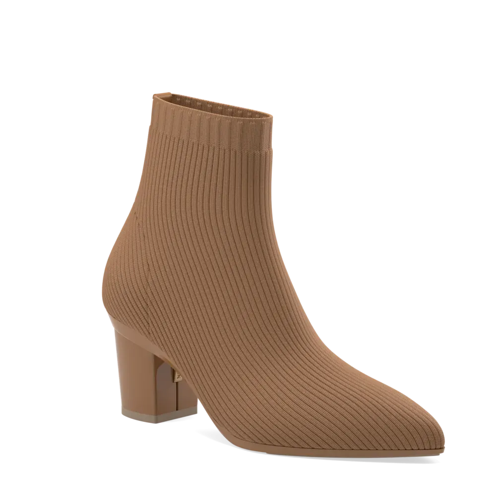 The Bootie - Whiskey Knit   Block Heel Kit 3 Whiskey - FINAL SALE
