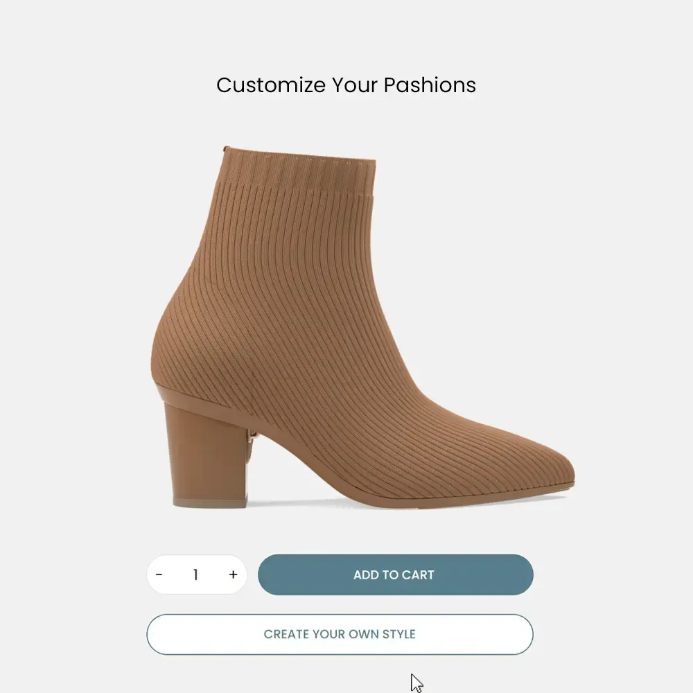 The Bootie - Whiskey Knit   Block Heel Kit 3 Whiskey - FINAL SALE