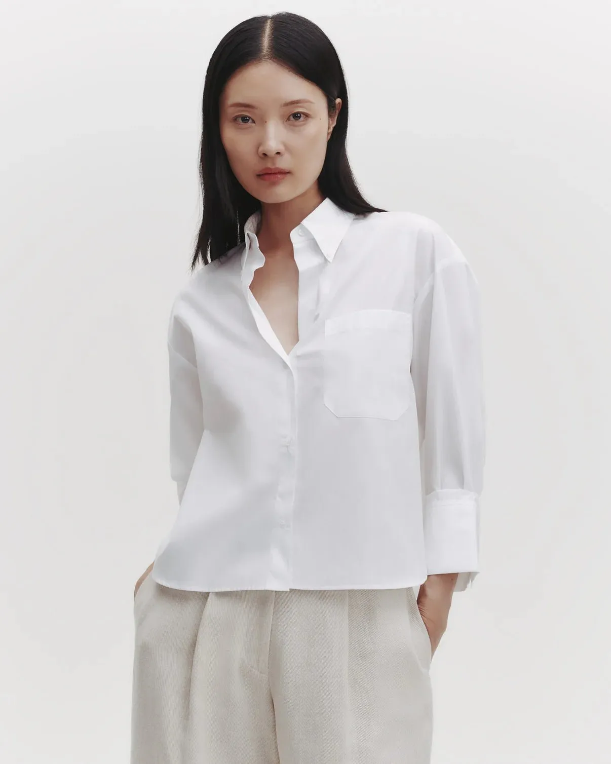 TWP - J.D. in White Oxford Cotton Shirting