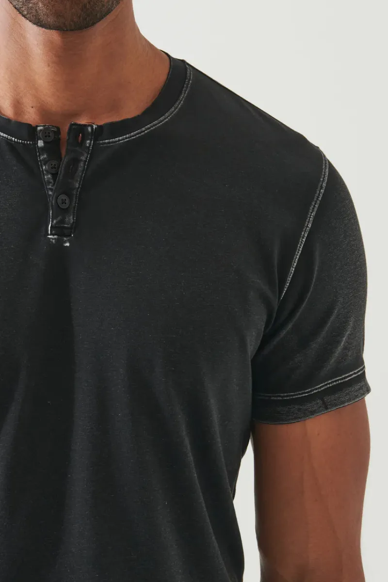 Vintage Wash Henley T-Shirt